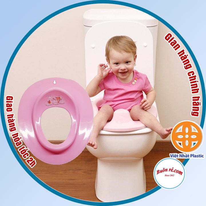 Bệ thu nhỏ bồn cầu cho bé nhựa Việt Nhật, bệ xí thu nhỏ bồn cầu giúp bé ngồi an toàn thoải mái -Buôn rẻ 01235