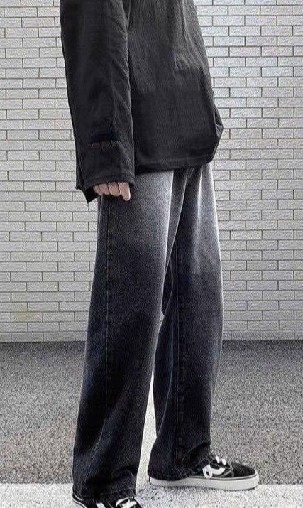 Quần baggy nam ống rộng chất vải jean mềm mịn , quần dai baggy nam ống xuông thoải mái thoáng mát Thời Trang 24h M82