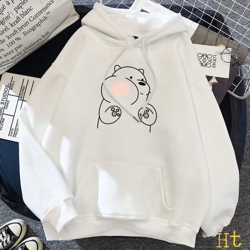 Áo hoodie 3d gấu má phính hth1120