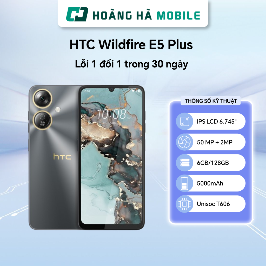 (Mua kèm phụ kiện giảm thêm 30k) Điện thoại HTC Wildfire E5 Plus (6+6GB/128GB) - Chính hãng