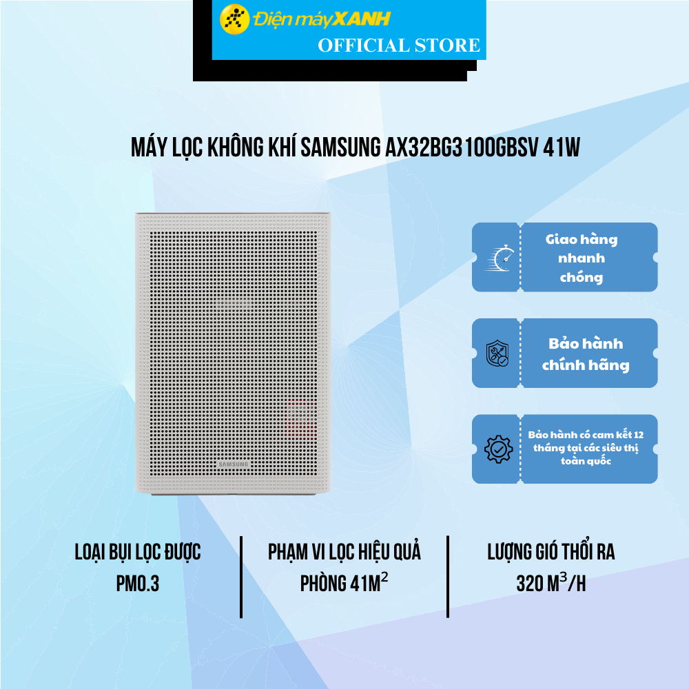 Máy lọc không khí samsung ax32bg3100gbsv - hàng chính hãng