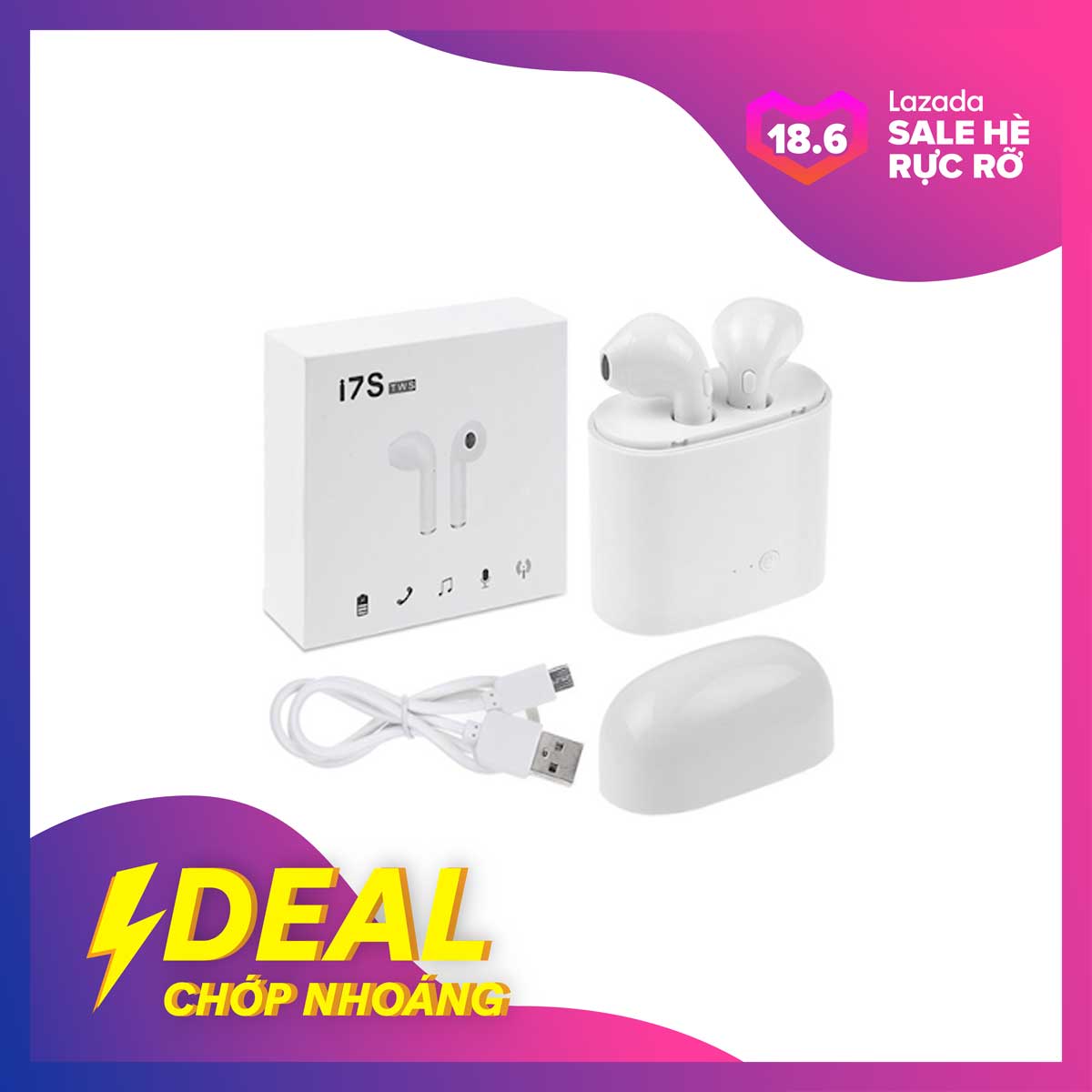 Tai Nghe Bluetooth I7S - Loại Xịn Không Dây I7S Tws