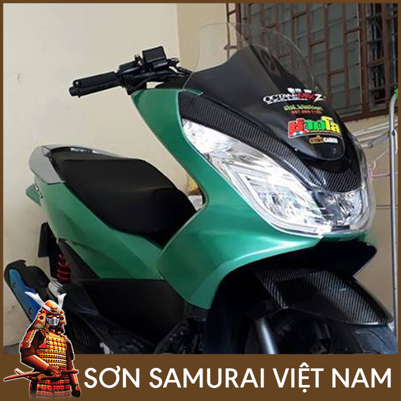 Chai sơn màu xanh Ngọc Bích 1380 sơn samurai