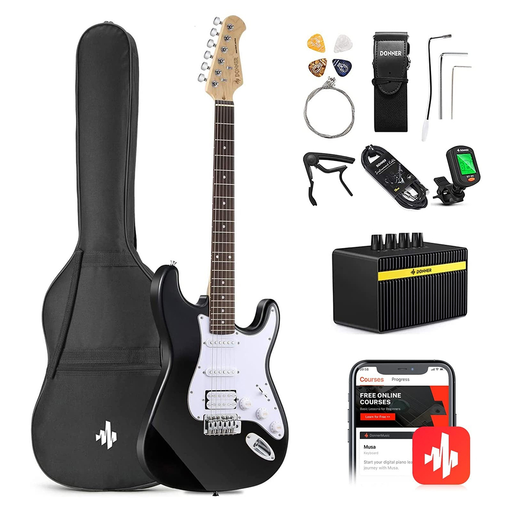 Electric Guitar, Guitar Điện Donner DST100 HSS Combo Đầy Đủ