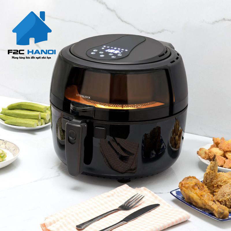 NỒI CHIÊN KHÔNG DẦU ĐIỆN TỬ LOCK&LOCK 6.5L EJF286BLK