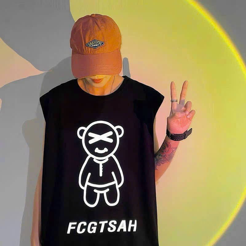 ÁO THUN 3 LỖ FORM RỘNG NAM IN PHẢN QUANG GẤU FCGTSAHH SIÊU HOT