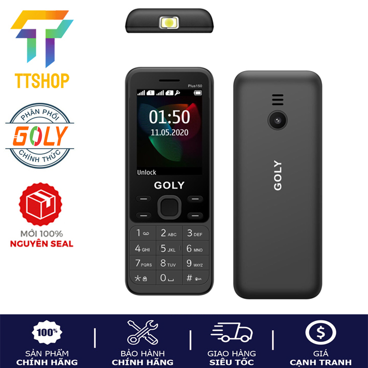 Điện thoại Goly 150 Plus - 2 sim 2 sóng - Pin trâu - Hàng chính hãng