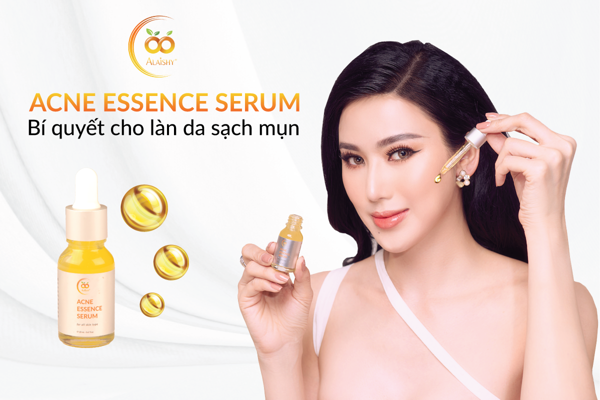 [HCM]Serum trị mụn chính hãng Alaishy - Serum trị mụn thâm nám - Tinh chất dưỡng trắng trị mụn giảm thâm nám vitamin C