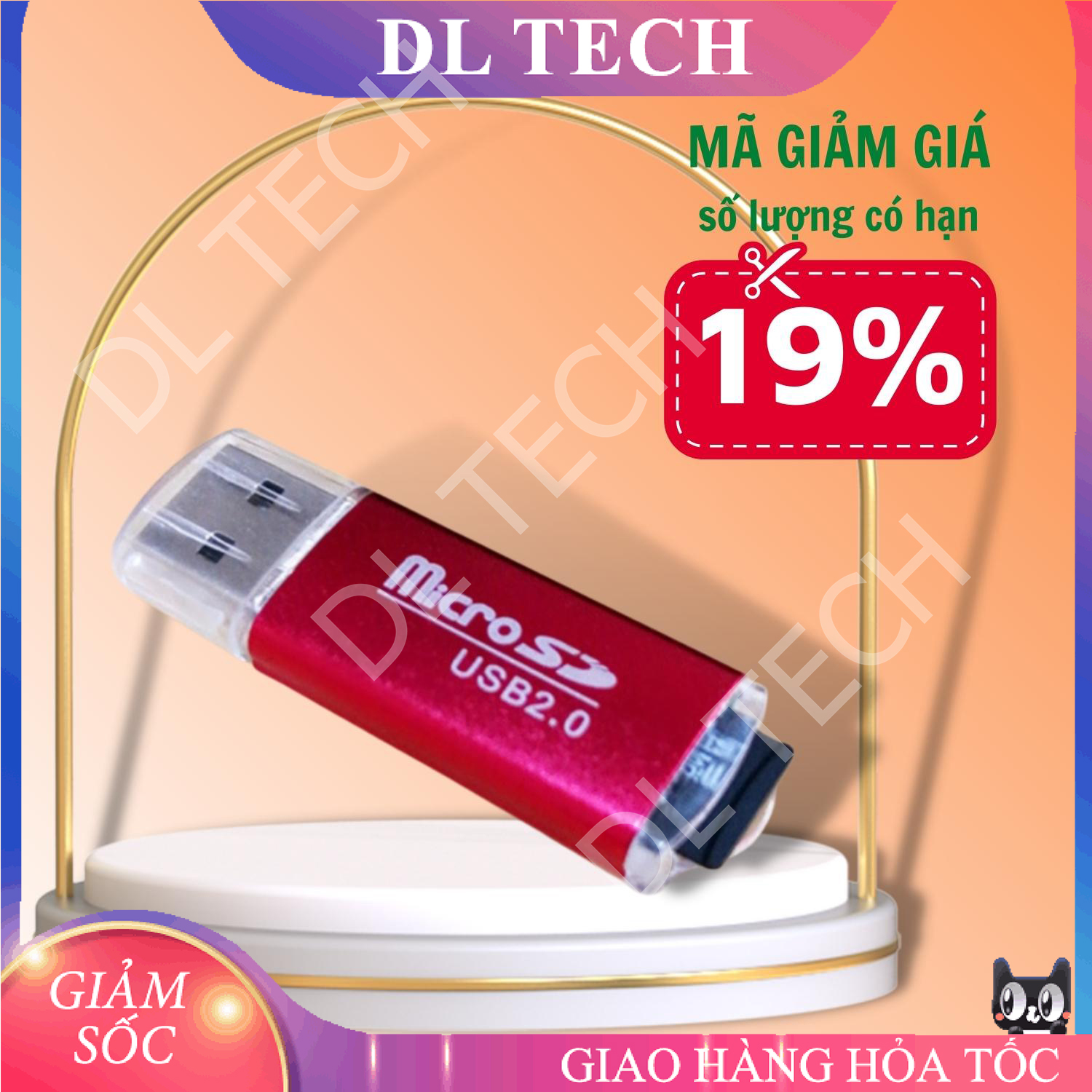 Combo 2 đầu đọc thẻ nhớ micro sd giá rẻ dl tech