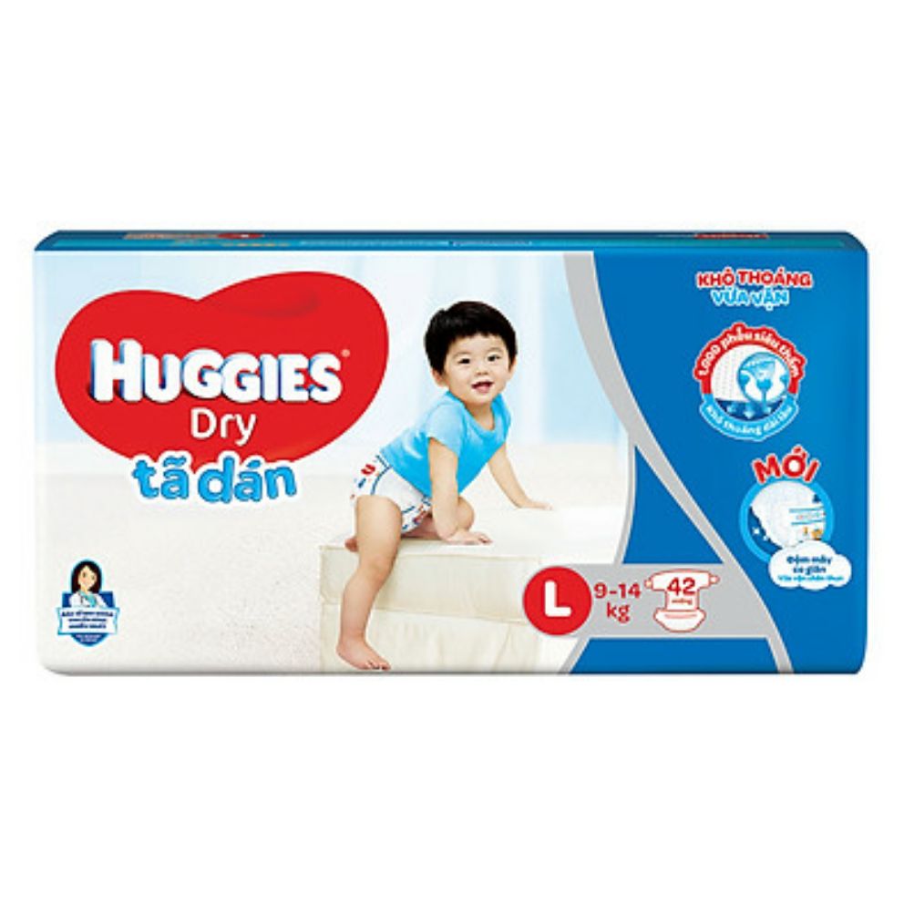 Huggies size l 9-14kg 42 miếng