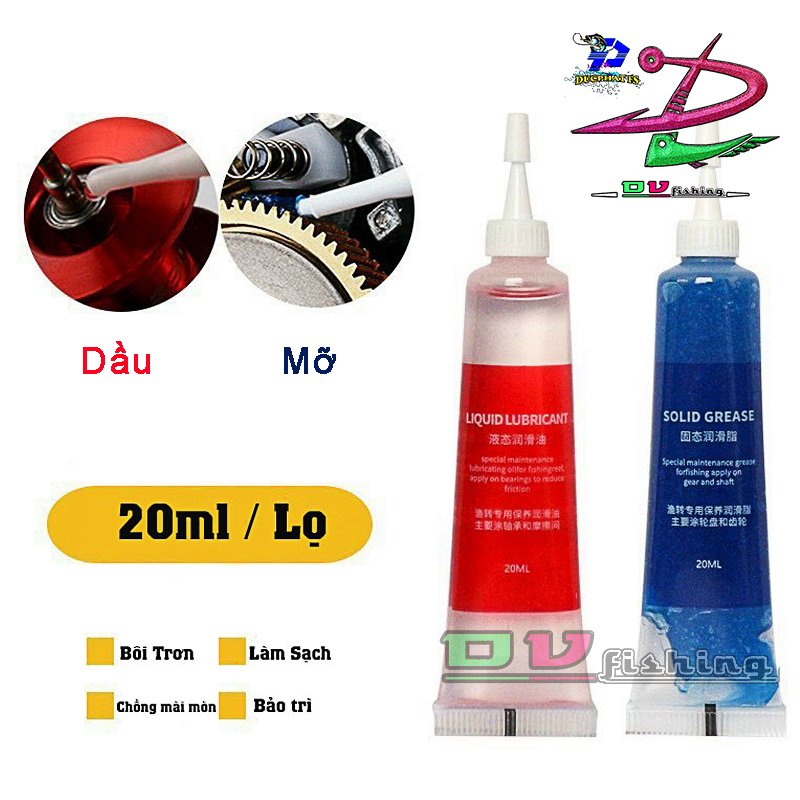 Dầu mỡ Tra máy, Bảo Dưỡng máy câu cá, bôi trơn vòng bi bảo vệ máy Loại 1