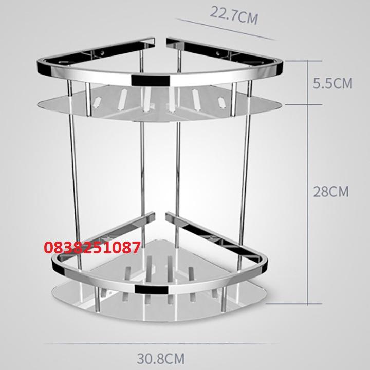 Giá kệ để đồ phòng tắm đa năng 2 tầng inox