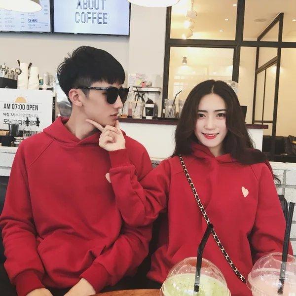 ÁO KHOÁC Nỉ hoodie nữ phối nón in hình trái tim ở ngực giá rẻ