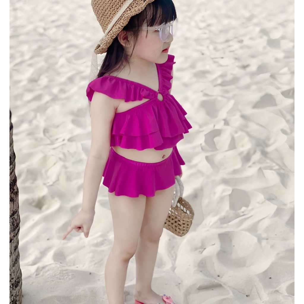 Đồ bơi bé gái, Bộ bikini cho bé tắm biển siêu dễ thương