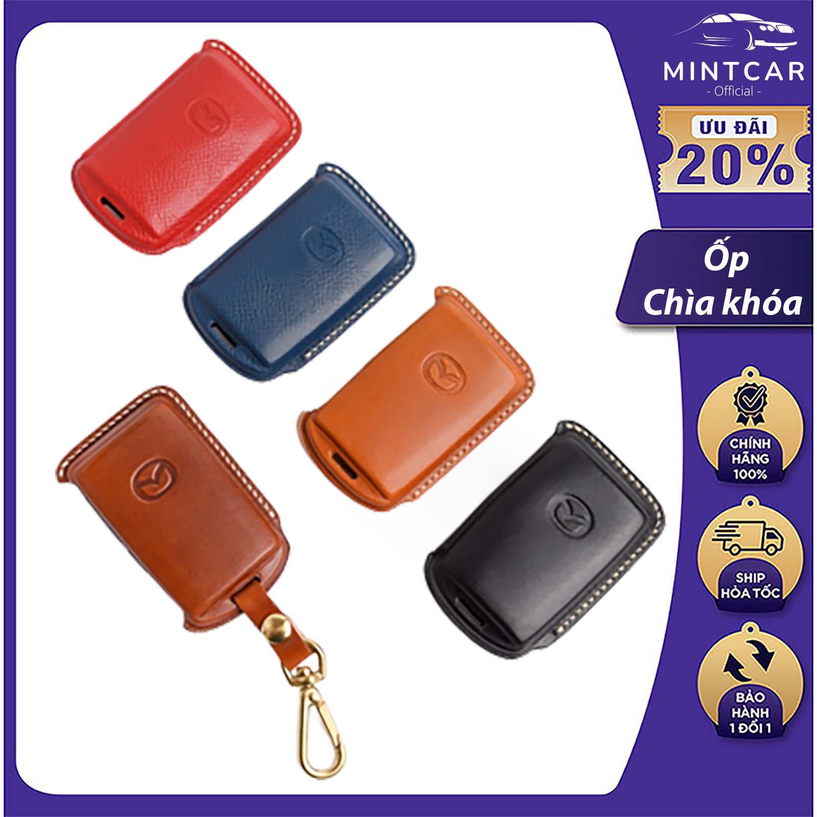 Ốp chìa khoá mazda cx5 da thật 100% bao da chìa khoá mazda 3 2 6 bọc chìa khóa mazda cx3 cx5 cx8