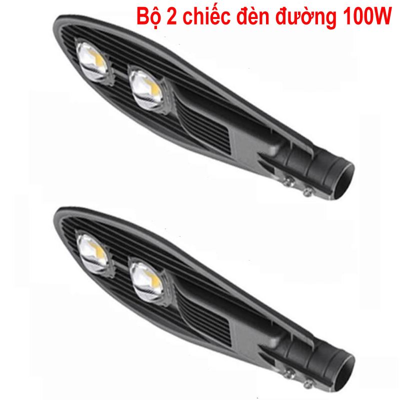 Bộ 2 chiếc đèn đường led 100W 2 mắt led, vnled, vietnamled, 0936395395