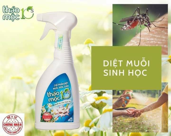 Thảo mộc 10s diệt muỗi kiến gián, chai xịt diệt côn trùng an toàn