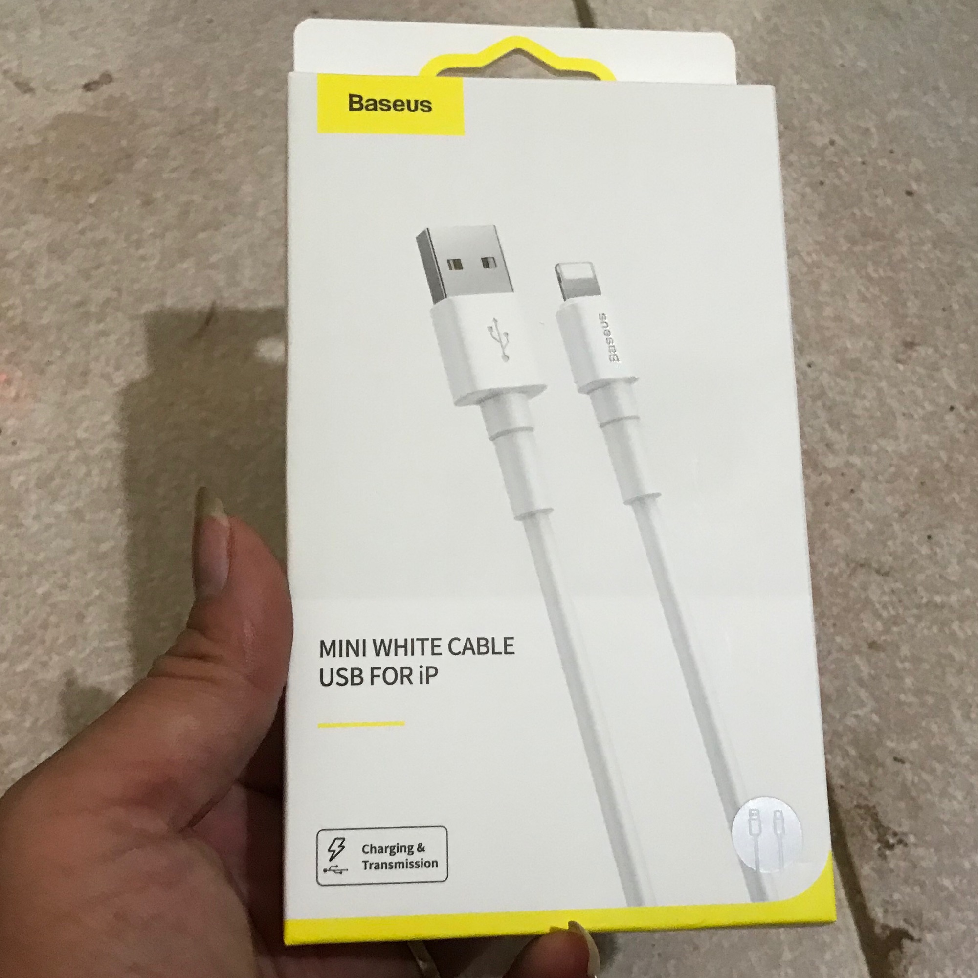Dây cáp sạc nhanh siêu bền baseus mini white dùng cho smartphone tablet lightning iphone/ipad