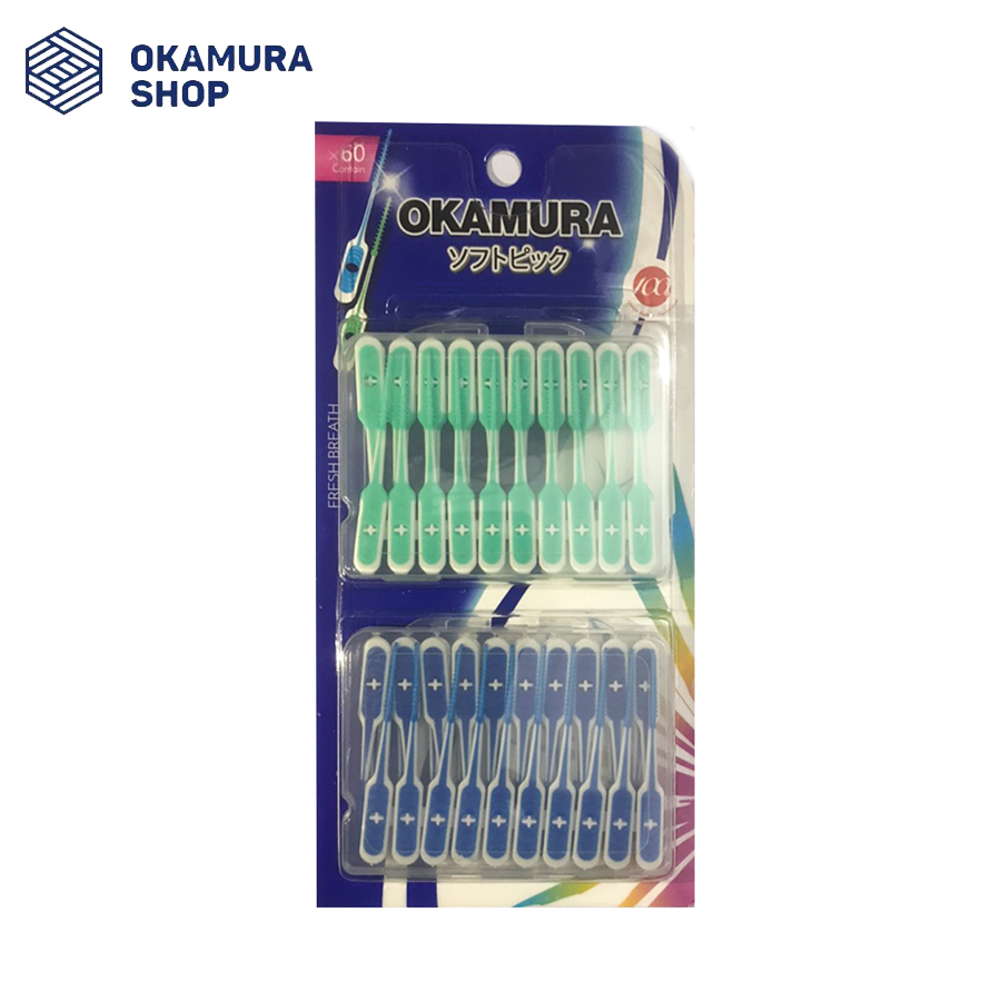 [HCM]Tăm Silicon Siêu mềm Okamura cao cấp Nhật Bản (Vỉ 60 cây)