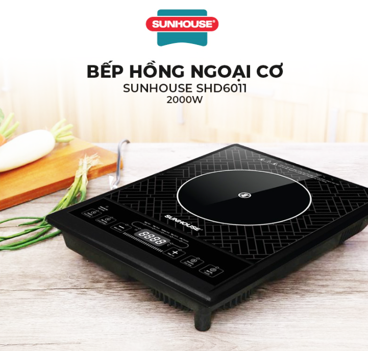 Bếp hồng ngoại sunhouse shd-6011 cao cấp, chính hãng