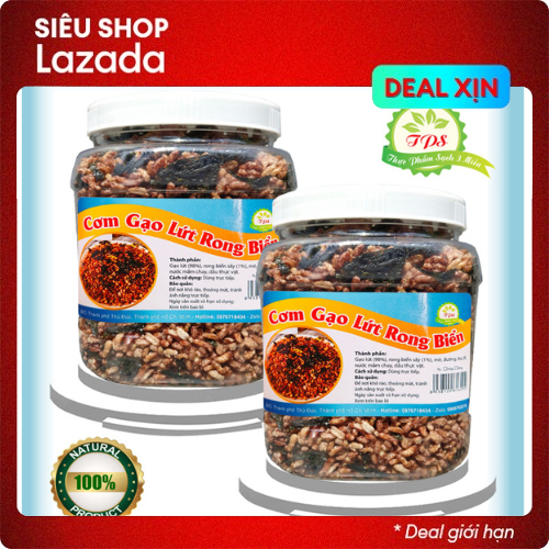 [HCM]CƠM GẠO LỨC RONG BIỂN 1KG TPS- THƠM NGON BỔ DƯỠNG