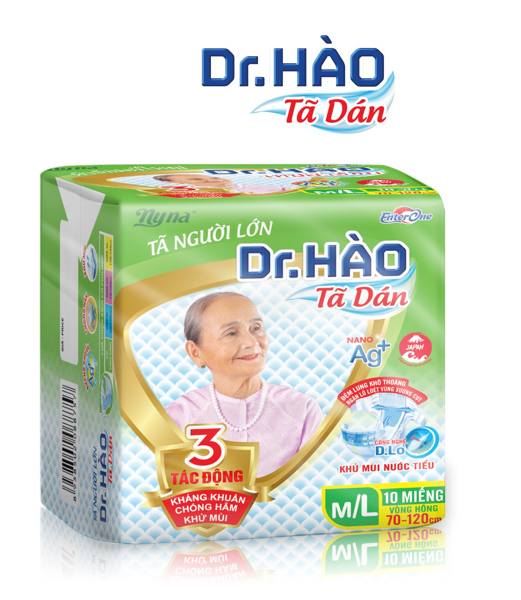 Tã dán người lớn Dr.Hào tả dán người già, người bệnh. Tã giấy siêu mỏng