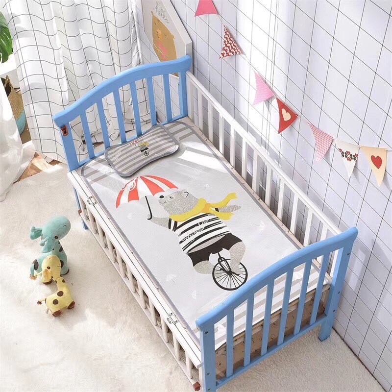 Chiếu lụa điều hòa 3D cho bé kèm gối cho bé yêu