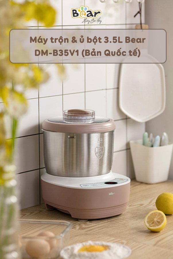Máy Nhào Bột Tự Động 3.5L Bear DM-B35V1