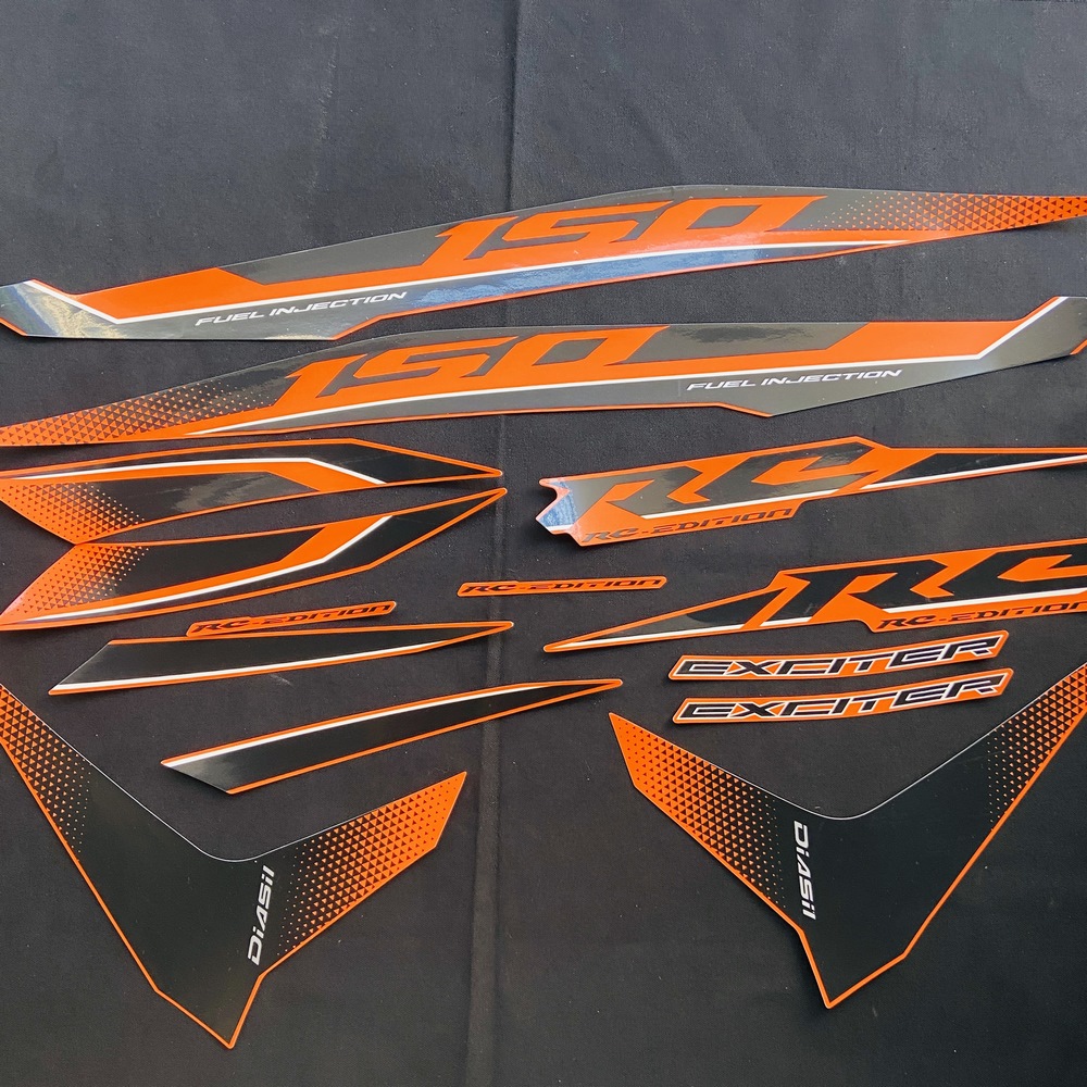 [CHUYÊN TEM] TEM RỜI DÁN XE EXCITER 150 RC ĐỜI 2018 3 LỚP CAO CẤP (MÀU CAM)