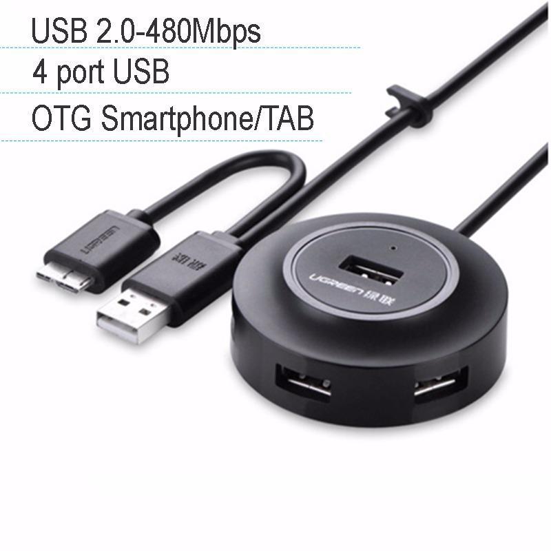 Hub usb ugreen 20275 4 cổng usb 2.0 tích hợp otg