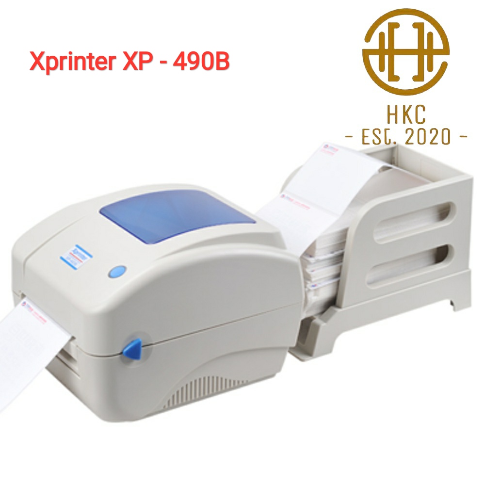 Máy in tem nhãn mã vạch, in mã vận đơn tmđt khổ a6, máy in nhiệt xprinter xp-490b