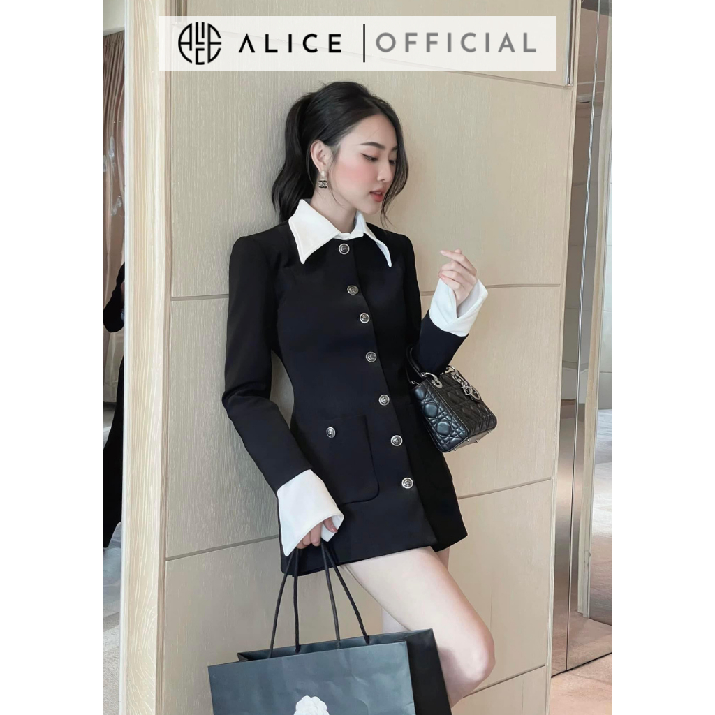 Set vest công sở dáng suông kèm quần sooc ngắn alice chất liệu cao cấp, tôn dáng, phong cách sang trọng s439