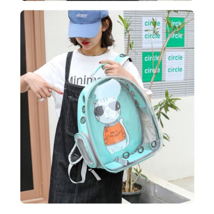 ﹍△❂ Balo Phi Hành Gia Nắp Trong Hoạt Hình Đựng Thú Cưng Dùng Cho Thỏ - Chó - Mèo - Sóc Bắc Mỹ - Thú Nhỏ Dưới 5kg
