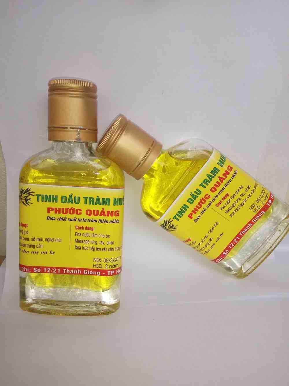 2 lọ tinh dầu tràm Phước quảng dầu vàng chính gốc huế