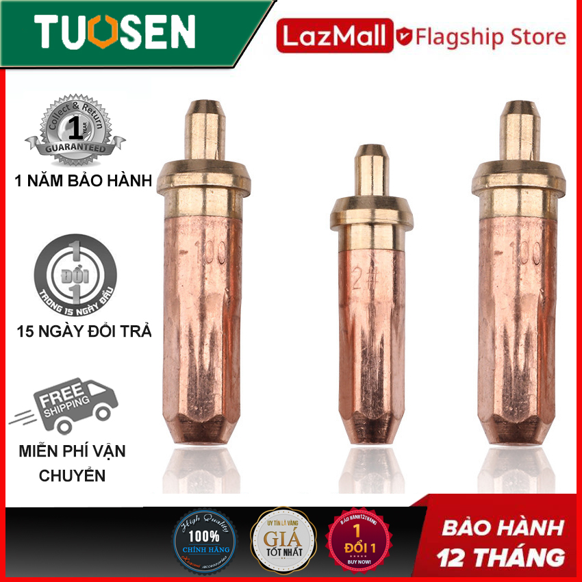 Đầu Mỏ Hàn Khí Oxy Axetylen Bằng Đồng, Đầu Cắt Khí Axetylen, Phụ Kiện Máy Cắt Hàn TUOSEN với 2 lựa chọn (đơn giá là 1 đầu mỏ)
