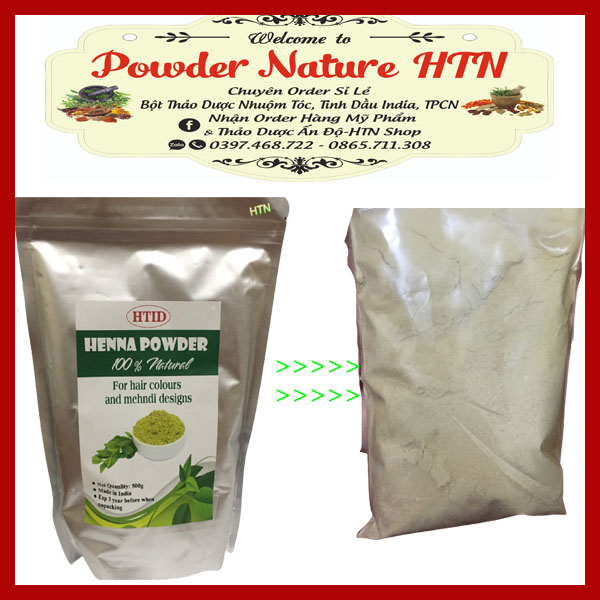 Bột hấp, ủ tóc henna trung tính dưỡng tóc phục hồi không màu 🍀🍀 Henna no colour 500g