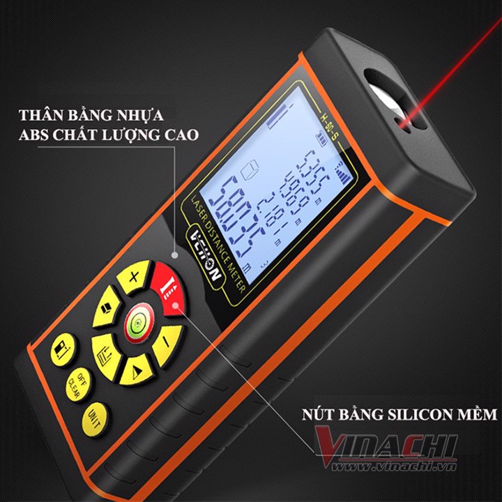 Máy đo khoảng cách vechon - máy đo khoảng cách vechon độ chính xác và ổn định cao, không bị ảnh hưởng bởi nhiệt độ môi trường .