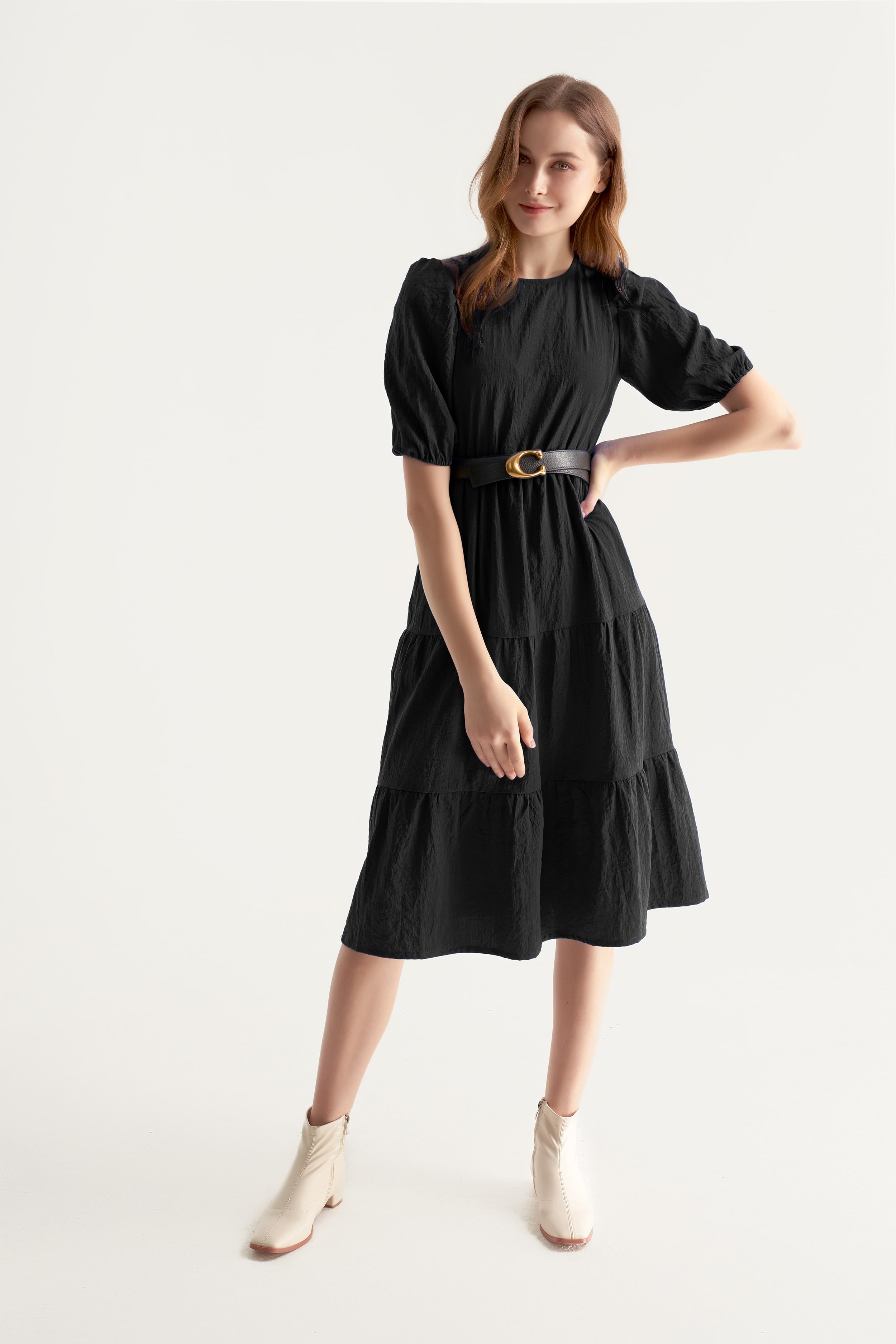 Đầm tầng nhún eo - yv le & co
