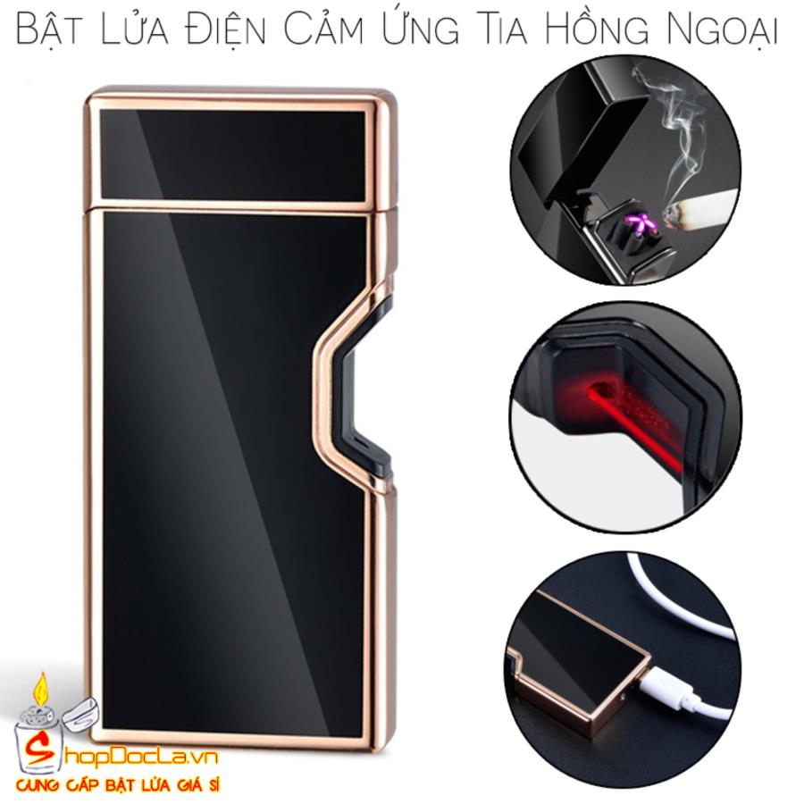 Bật lửa điện cảm ứng bằng tia hồng ngoại bật lửa plasma 4 tia mạnh mẽ