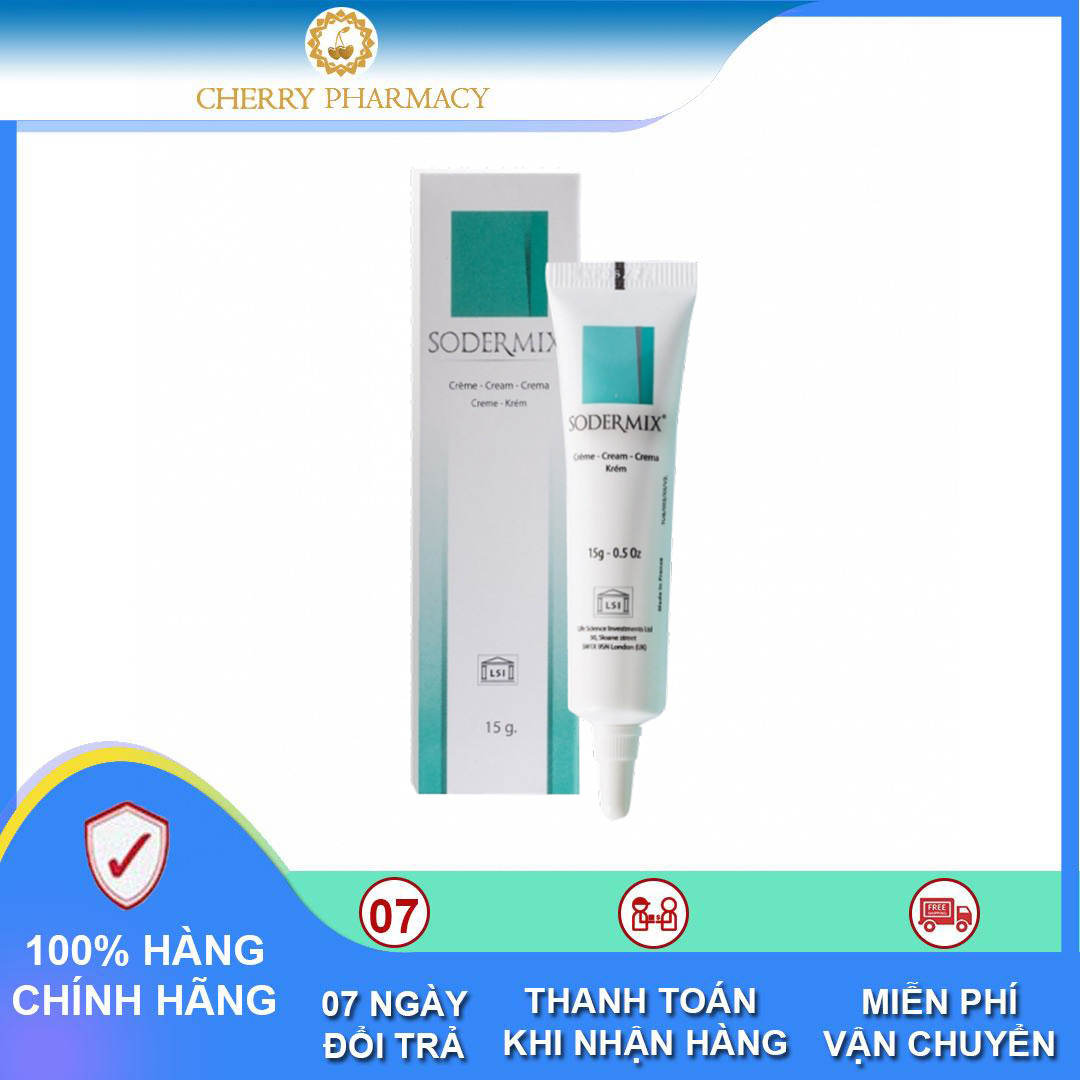 [HCM]CHERRY PHARMACY Sodermix Cream dùng trong sẹo lồi và các bệnh ngoài da tuýp 15gram