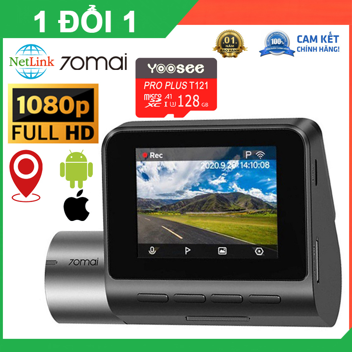 Camera hành trình 70mai Pro Plus A500s Quốc tế mới nhất - Camera siêu nét 1944P, Tích hợp tính năng GPS, chế độ đỗ xe thông minh, Cam hành trình xiaomi, cam hành trình thể thao, chất lượng cao