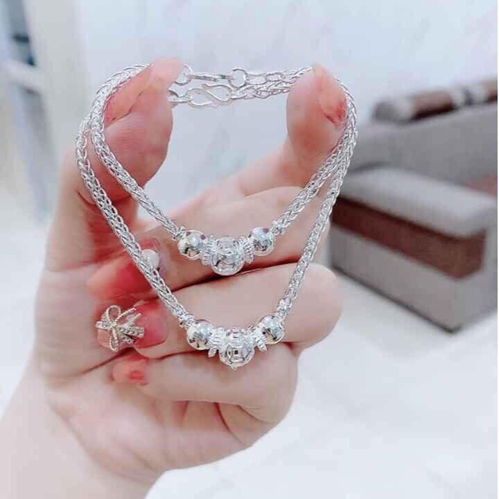 Lắc Tay Đôi Cho Mẹ Và Bé Mã 0095642  - TRANG SỨC BẠC TNJ CAM KẾT HÀNG CHUẨN ẢNH, CHẤT LƯỢNG TỐT, PHỤC VỤ TẬN TÌNH, CHU ĐÁO