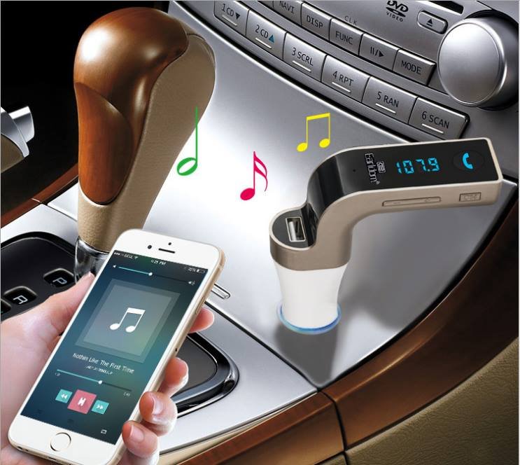 Tẩu sạc xe hơi Cao Cấp Earldom M7 tích hợp Nghe Nhạc, Kết nối Điện thoại
