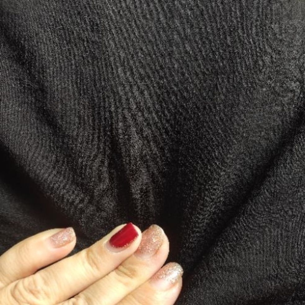 Vải Linen (xước nhật) co giãn, ko nhăn màu đen