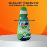 Gel Rửa bát Finish Hữu Cơ All In 1 Max Eco 0% 900ml Không Mùi Không Hóa Chất rửa sạch Nhập Khẩu Châu Âu Chính Hãng