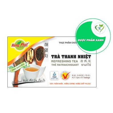 TRÀ THANH NHIỆT HỘP 25 GÓI - THANH LỌC CƠ THỂ, DA ĐẸP DÁNG SINH