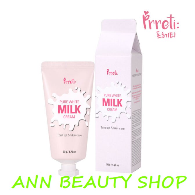 Kem dưỡng trắng da Prreti Pure White Milk Cream 50gr
