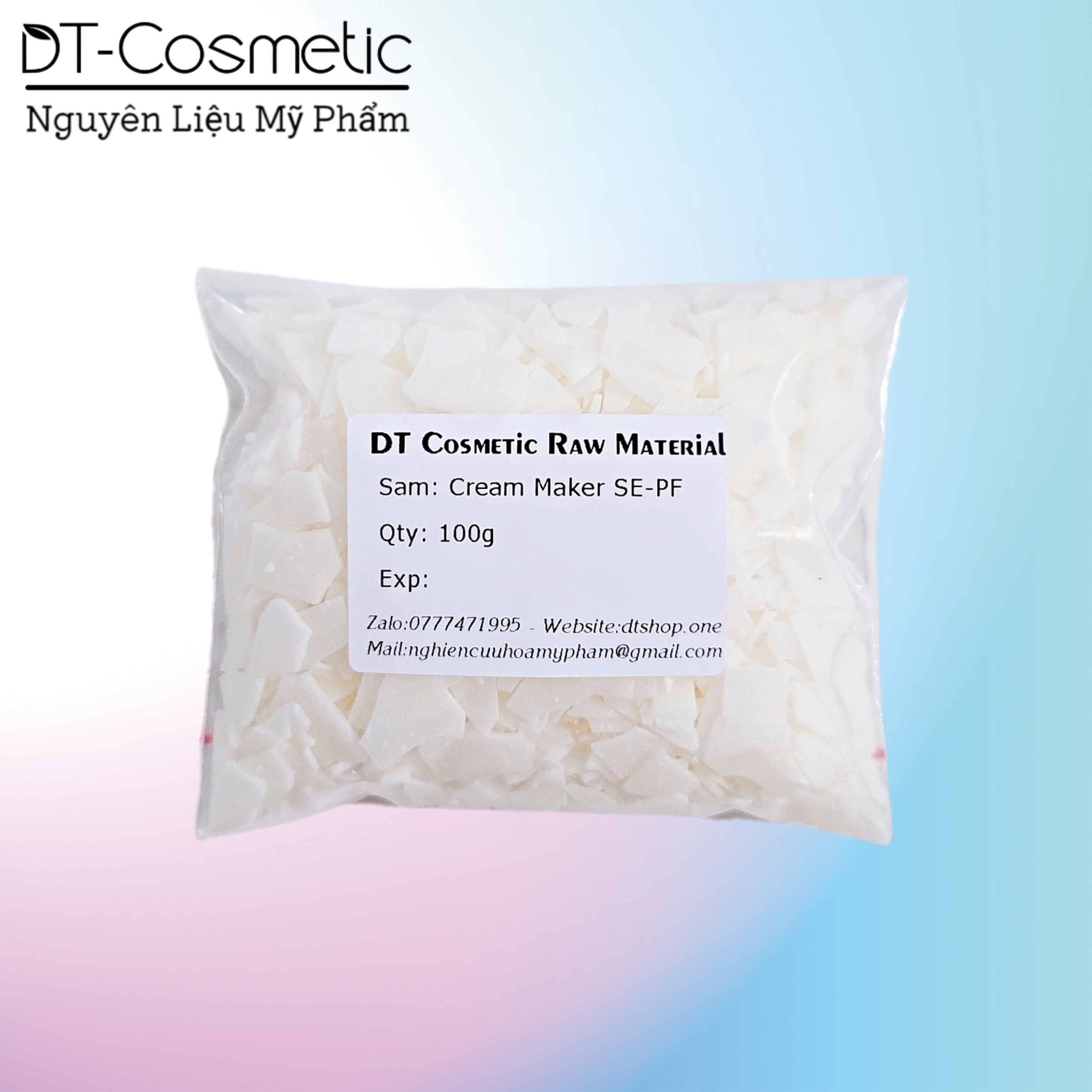 100g/1KG Cream Maker SE/PF - Sáp Nhũ Hóa Mềm Mượt (Emulsifying Wax) - Nguyên Liệu Mỹ Phẩm