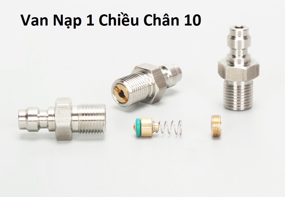 Van nạp 1 chiều chân 10 cho bơm cao áp ( Hàng như trong hình ) - đầu nối, khớp nối, ốc, ti bơm, vòi bơm, đồng hồ áp pkb