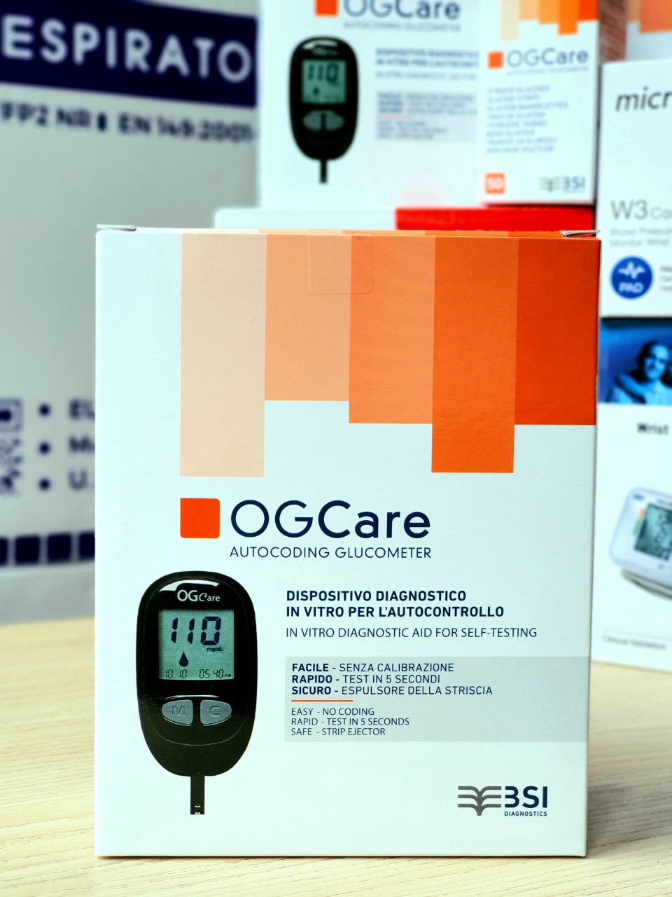Máy đo đường huyết ogcare -bh trọn đời - kèm 25 que test